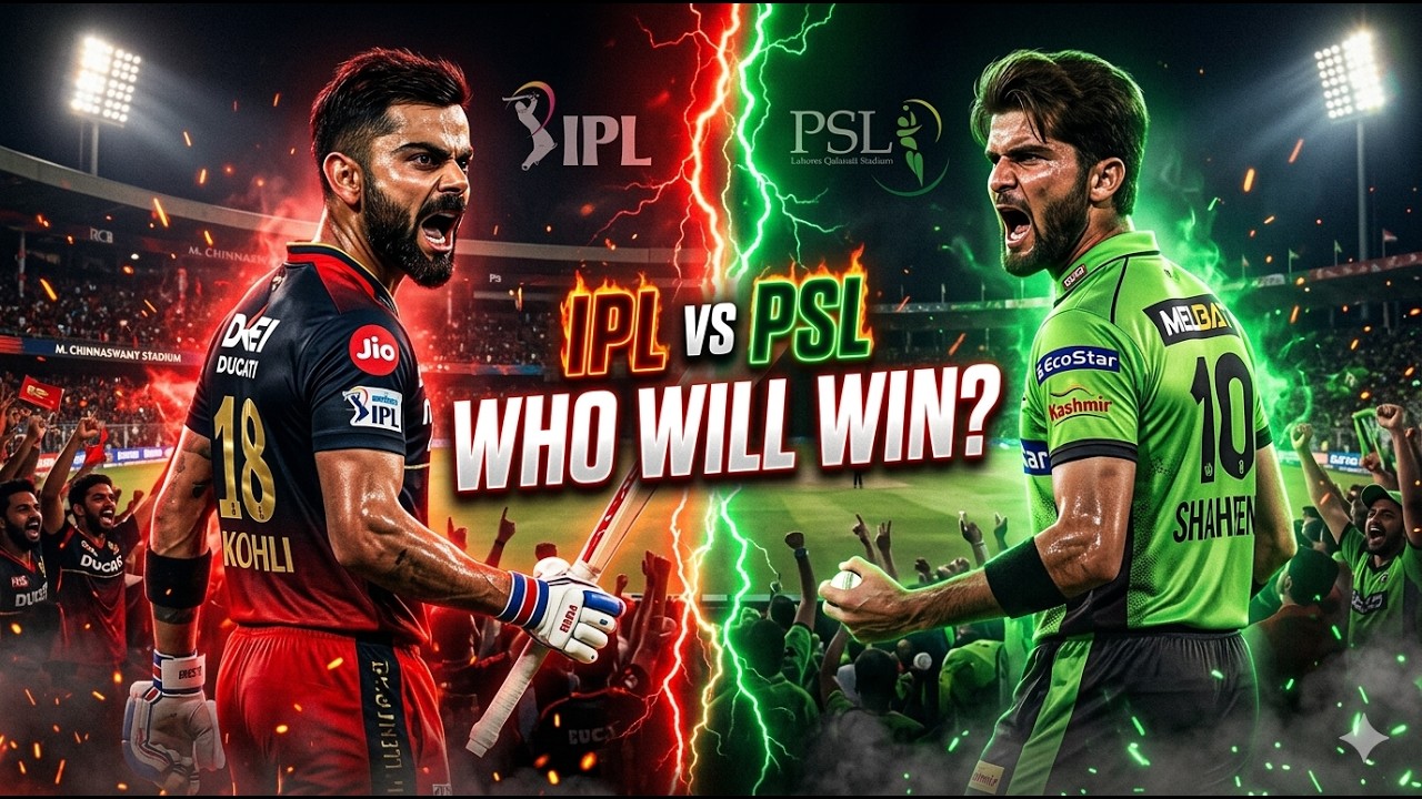IPL vs PSL Battle! Virat Kohli vs Shaheen Afridi | RCB vs Lahore Qalandars | Who Will Win