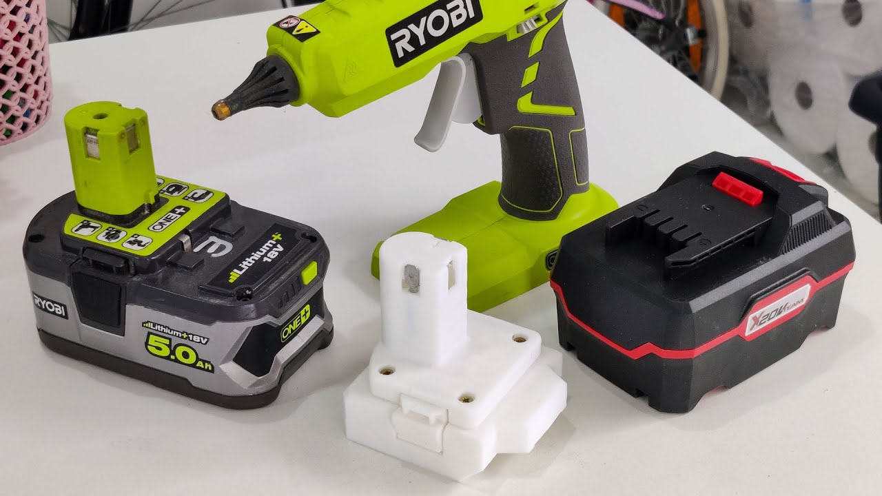 Parkside to Ryobi 20V adapter, 3D printed DIY.