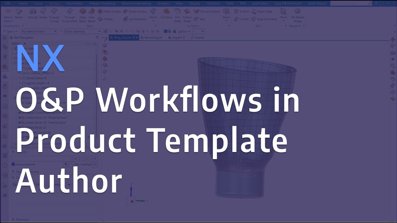 NX: Рабочие процессы O&P в Product Template Author