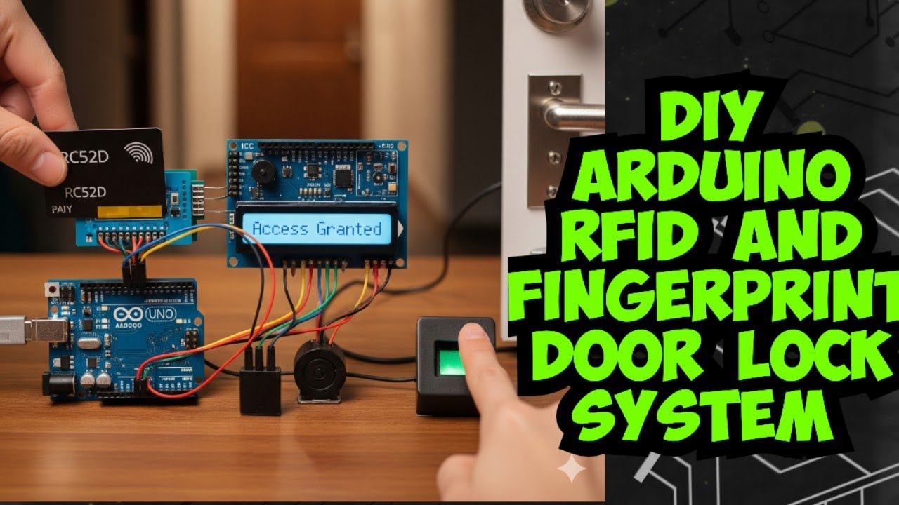 DIY  RFID and Fingerprint Door Lock System |best innovative science project #scienceproject #science