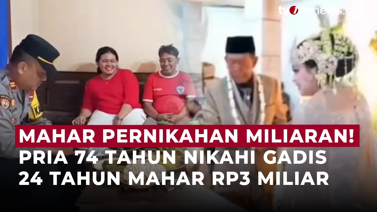 Pernikahan Heboh! Pria 74 Tahun Nikahi Gadis 24 Tahun, Mahar Cek Rp3 Milia | OneNews Update