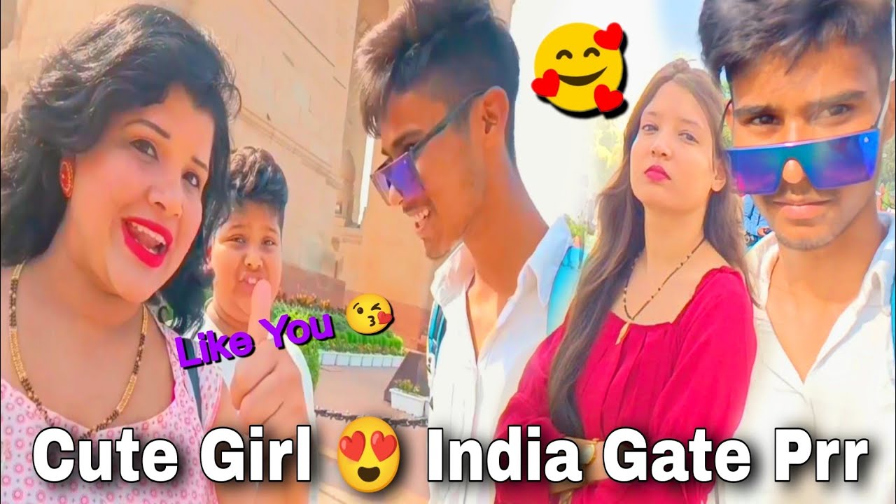 Cute girl 😍 Indian Gate| India Gate Reaction video| Vlog @mithunsinghvlogs
