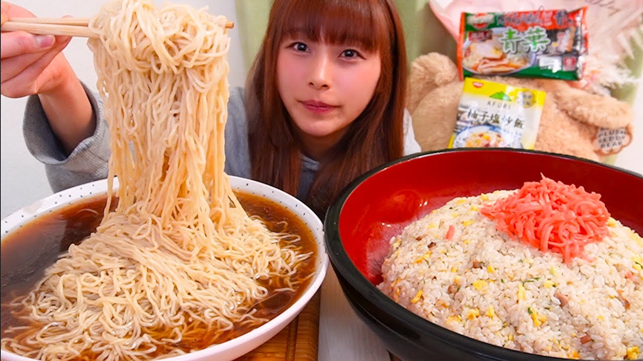 【大食い】お酒を飲んだので〆のラーメン6人前と炒飯12人前のセット