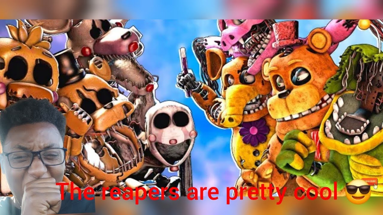 (Sfm Fnaf) Withered Melodies vs Reaper Animatronics @RoosterTime reaction