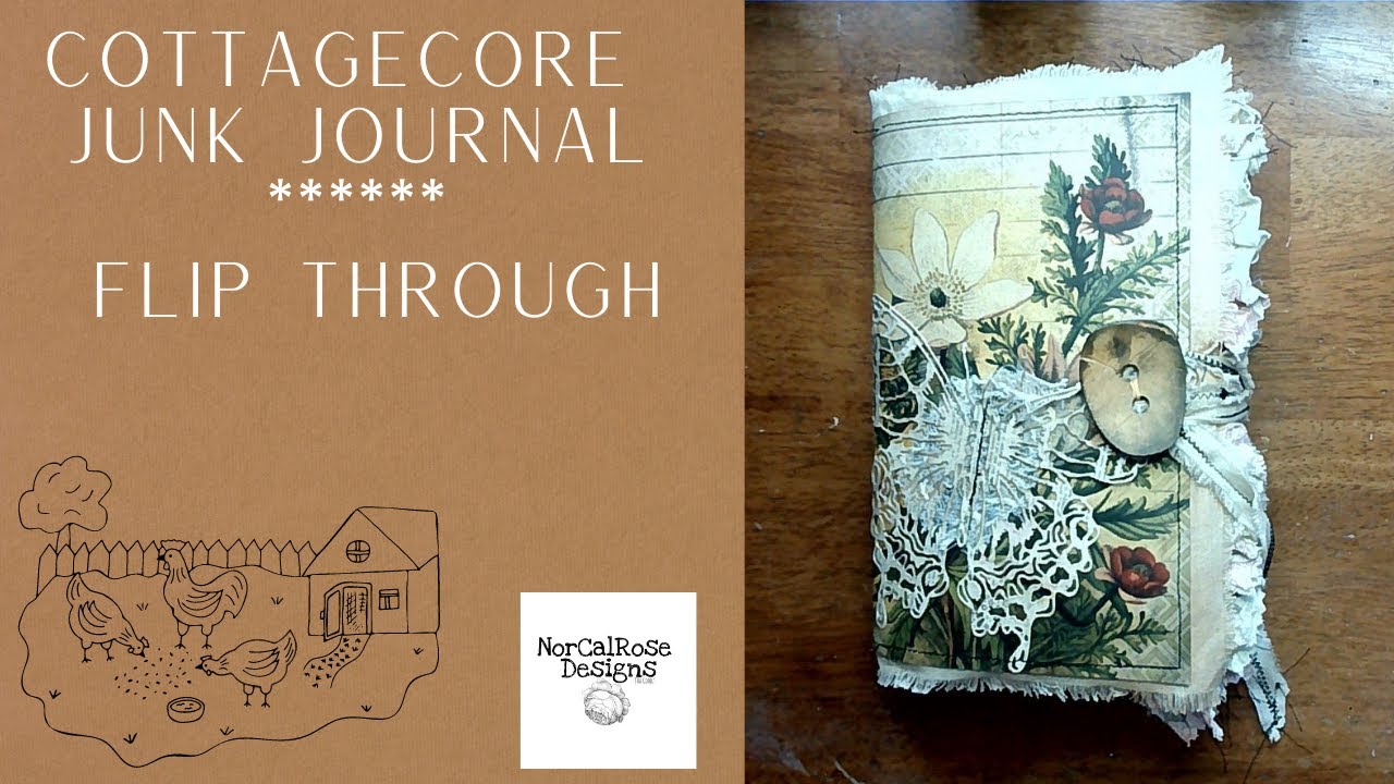 #junkjournal #cottagecore #etsy Cottagecore Junk Journal Flip Through