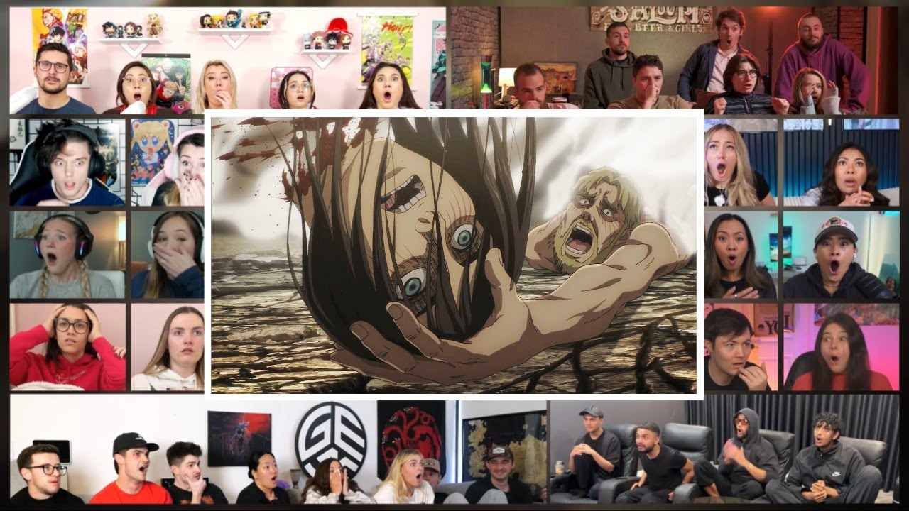 Attack on Titan Season 4 episode 19 Mega Reaction Mashup  | 進撃の巨人  | Shingeki no Kyojin