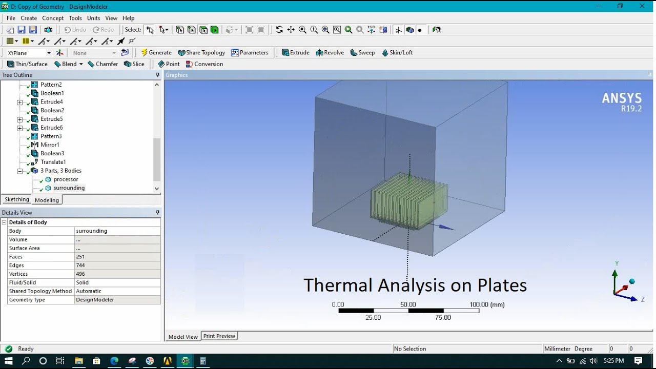 Thermal Analysis on Plates in Ansys Workbench