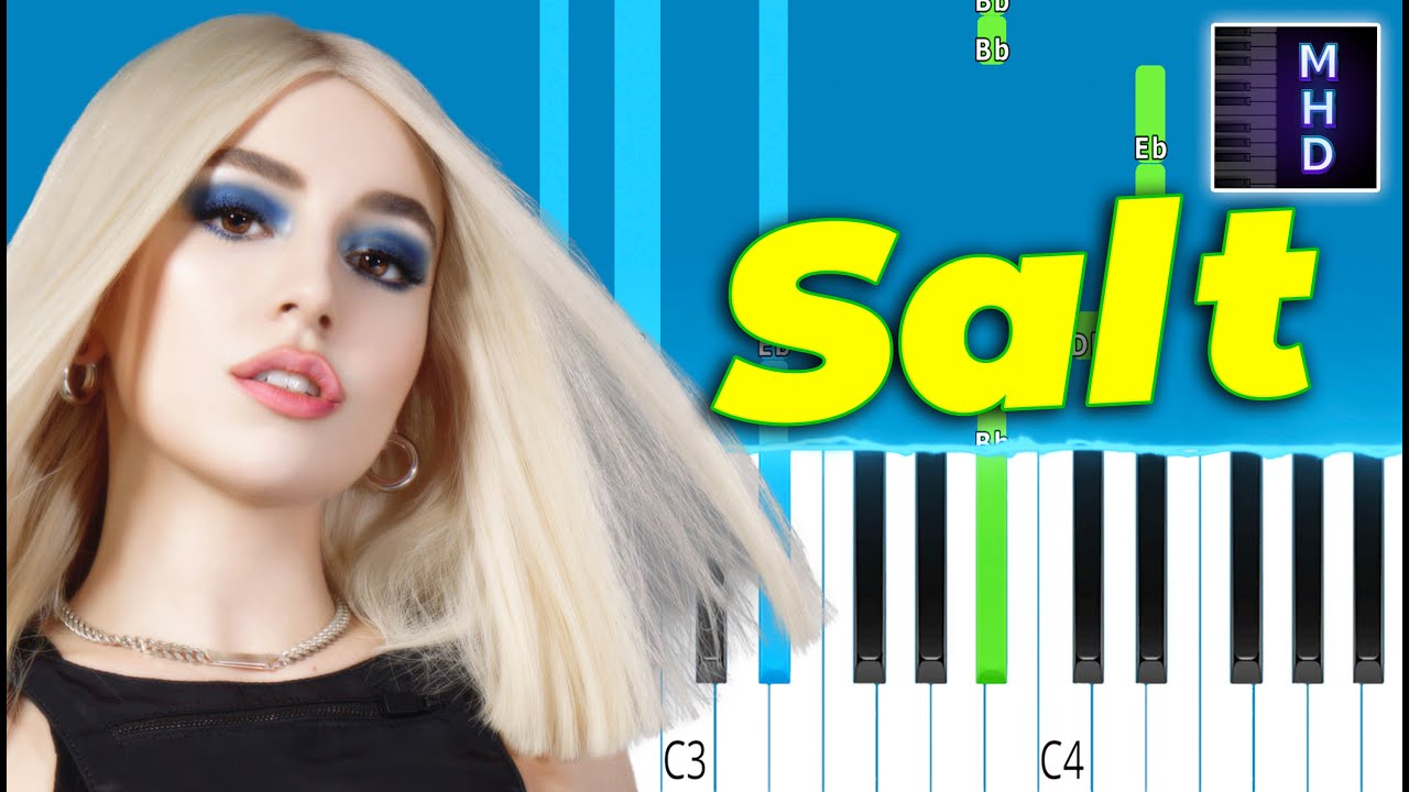 Ava Max - Salt (Piano Tutorial Easy)