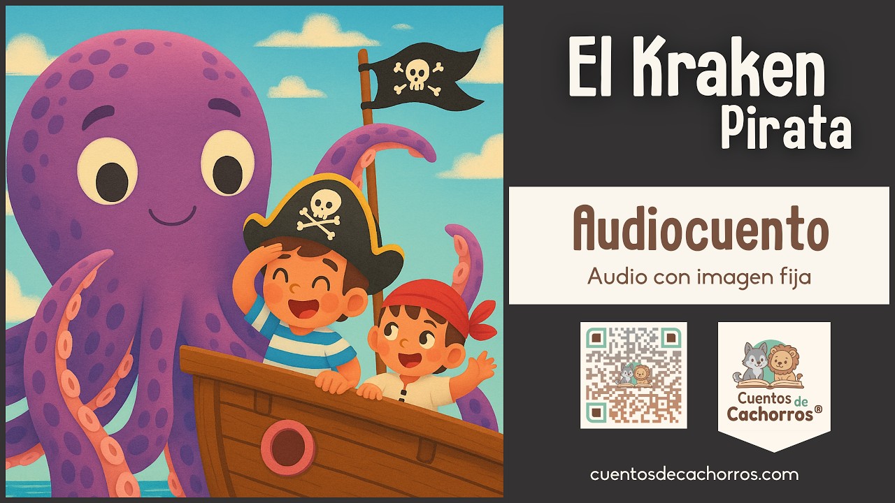 El Kraken Pirata 🏴‍☠️🐙 | Audiocuento infantil de Aventuras Piratas y Amistad | Cuentos de Cachorros