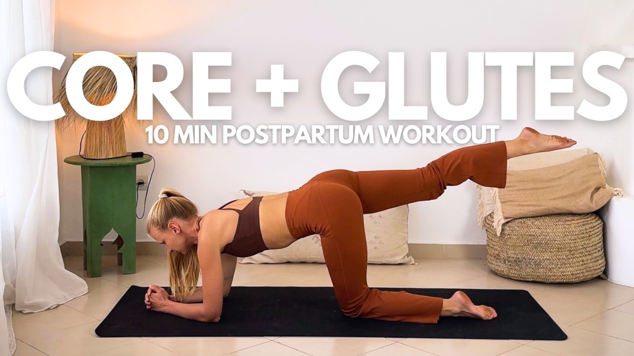 10 Min Postpartum Workout to Rebuild Your Core & Glutes