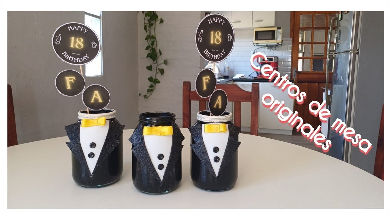 COMO HACER CENTROS DE MESA18 años varón DIY 