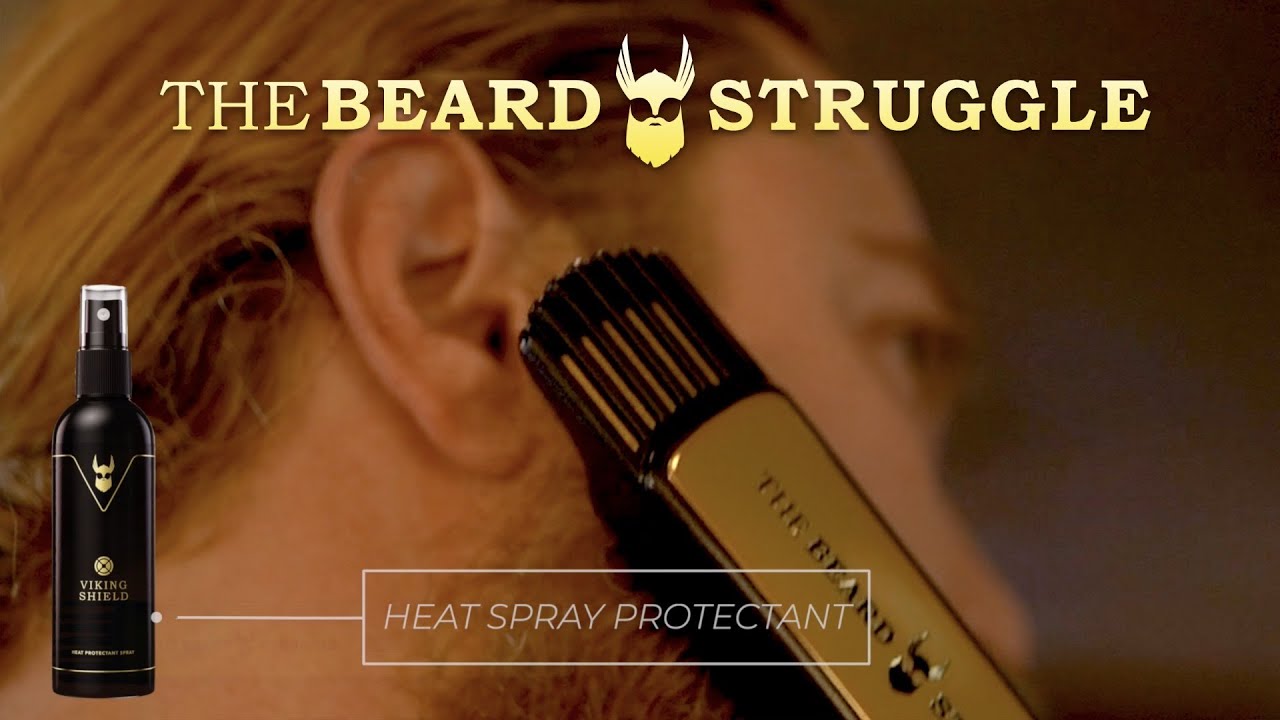SHAUN REZ BEARD ROUTINE, VIKING SHIELD, HEATED BEARD BRUSH, VIKING STORM SCRUFF BALM & SAVAGE BRUSH.