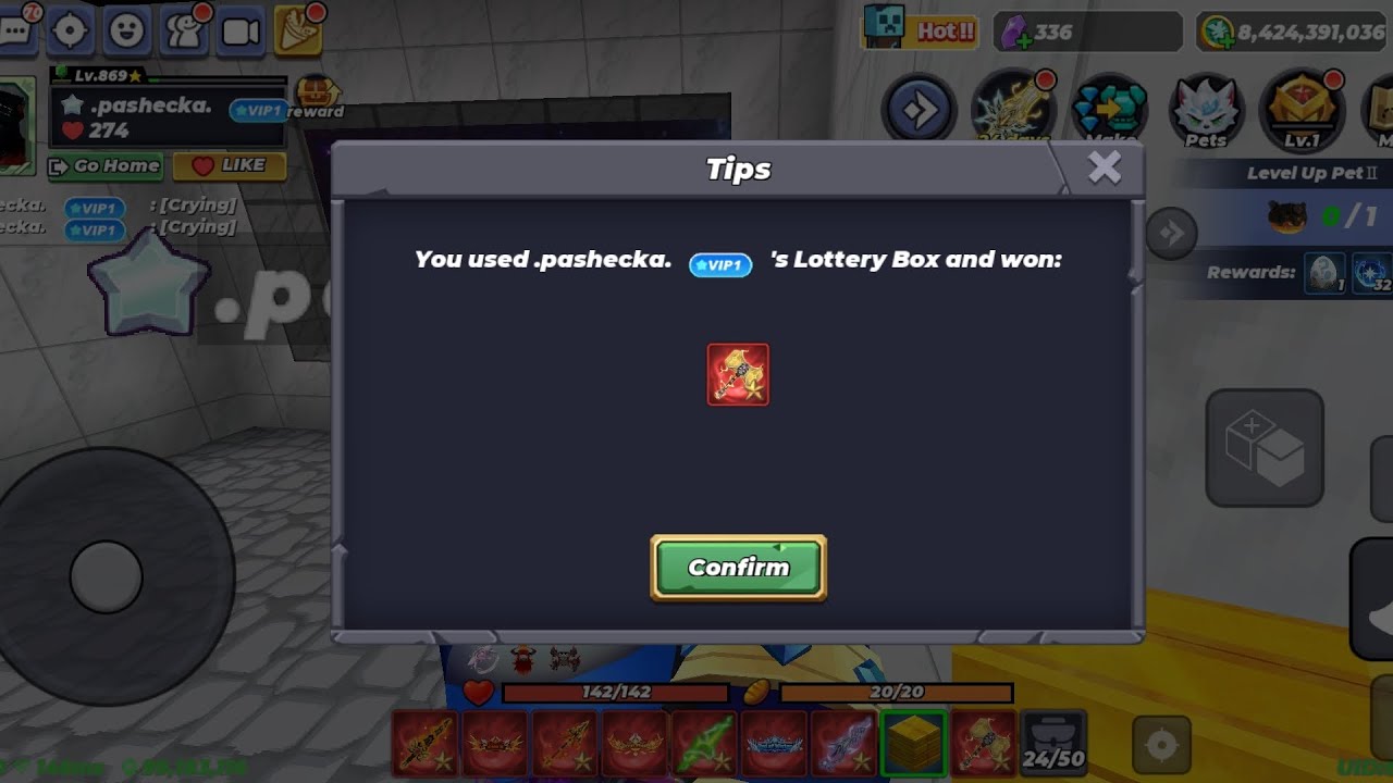 How to rich in skyblock || how to rich by lottery in skyblock blockman go ||Skyblock loto 