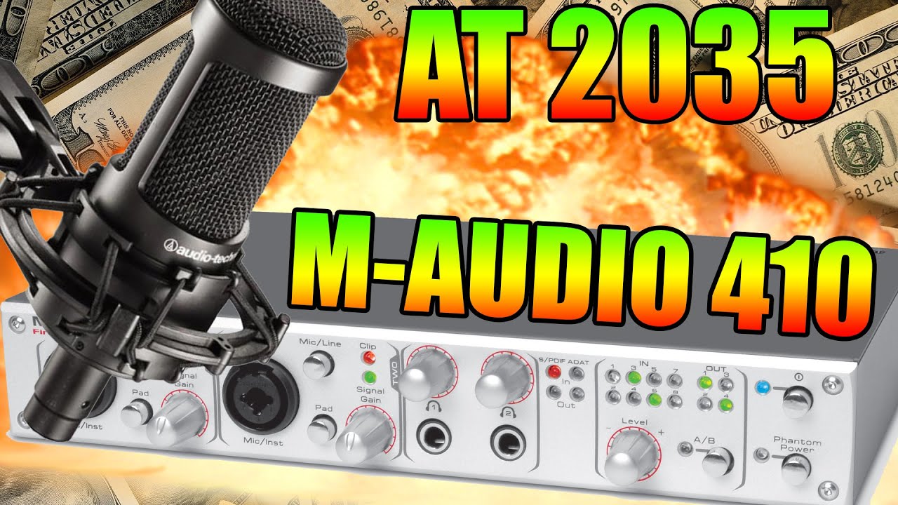 UNBOXING И ОБЗОР ♕ Микрофон AT 2035 и Звуковая карта M-Audio 410 firewire