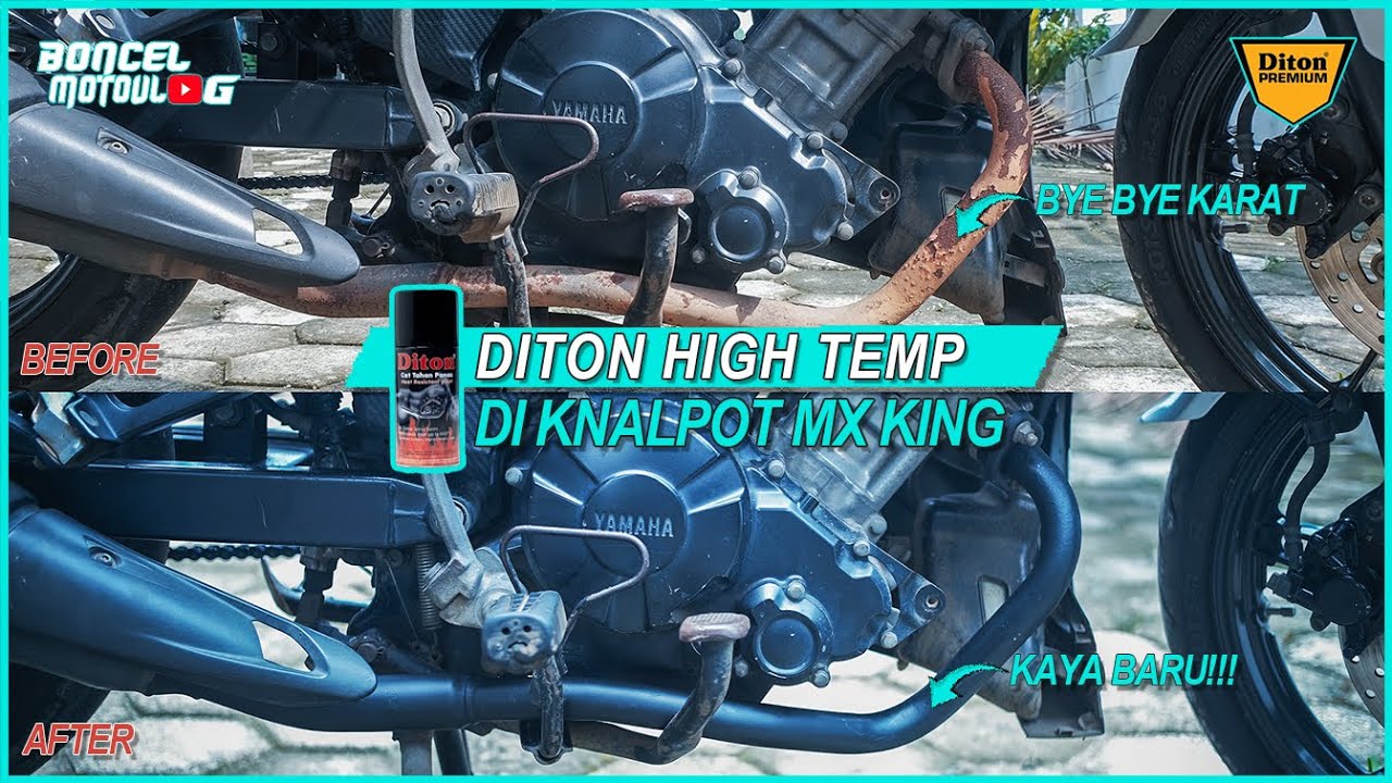 Kaya Baru Lagi! Repaint Knalpot Mx King Pake Diton High Temp #ditonpremium #mxking | Boncel Motovlog