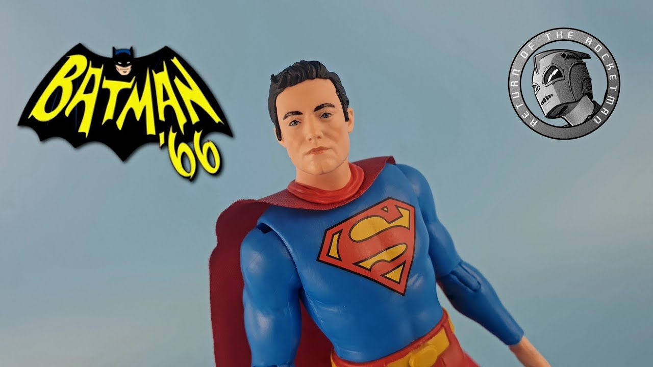Batman 66 Superman (Comic book) Mcfarlane action figure review