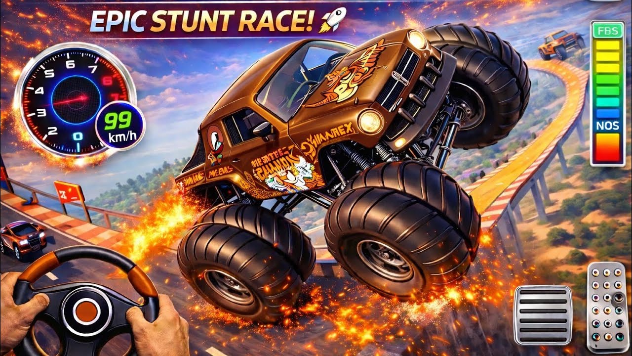 Monster Truck Mega Ramp Impossible Driver - Monster Truck Mega Ramp Racing - Android #megaramp#2