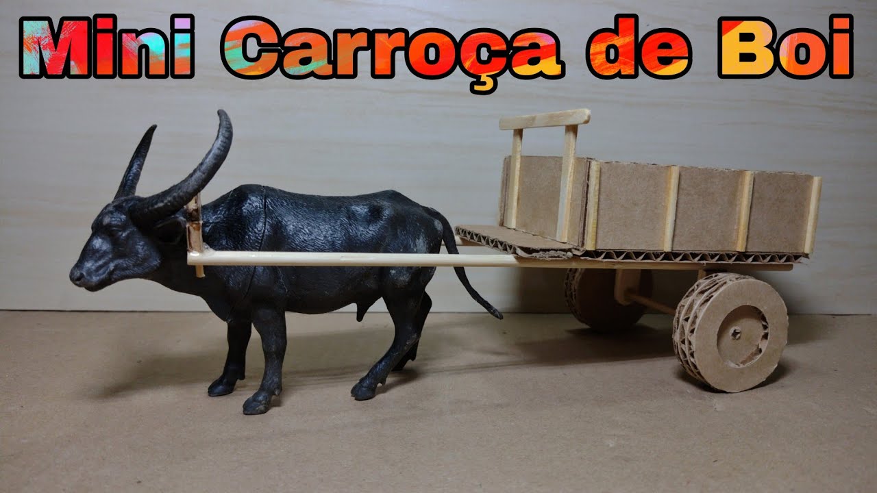 Como fazer uma Mini Carroça de Boi com Papelão