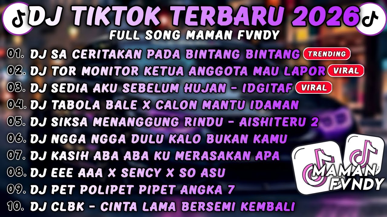 DJ TIK TOK TERBARU 2026🎵DJ SA CERITAKAN PADA BINTANG BINTANG🎵DJ JANGAN TUNGGU LAMA LAMA