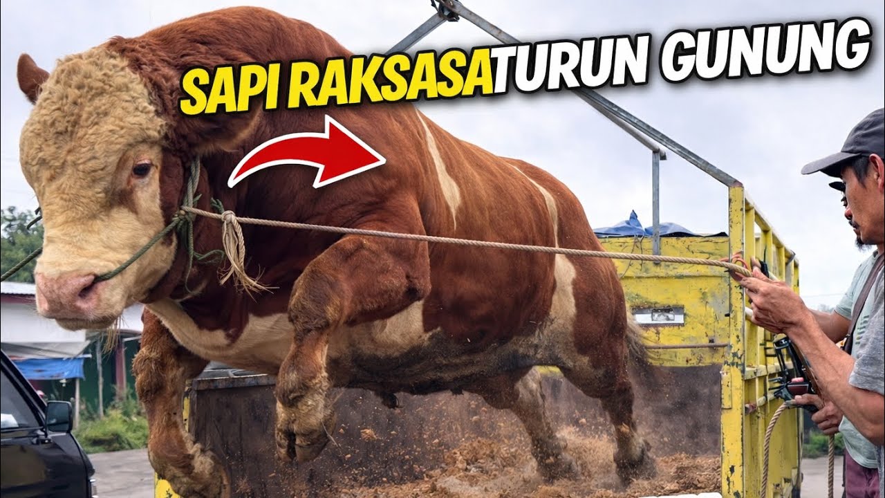 52 JUTA ❗️SAPI JUMBO LERENG MERAPI TURUN GUNUNG LONCAT DARI TRUK 🔥🔥🔥