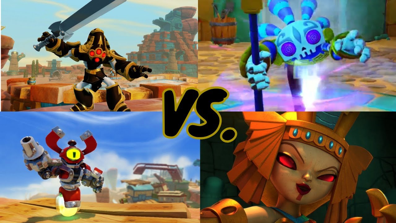 Krypte King and Magna Charge VS. Bad Juju and Golden Queen | Skylanders Trap Team