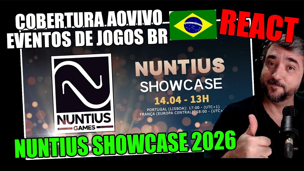 Nuntius Showcase 2026 - O Melhor dos Games Brasileiros ! REACT AOVIVO !
