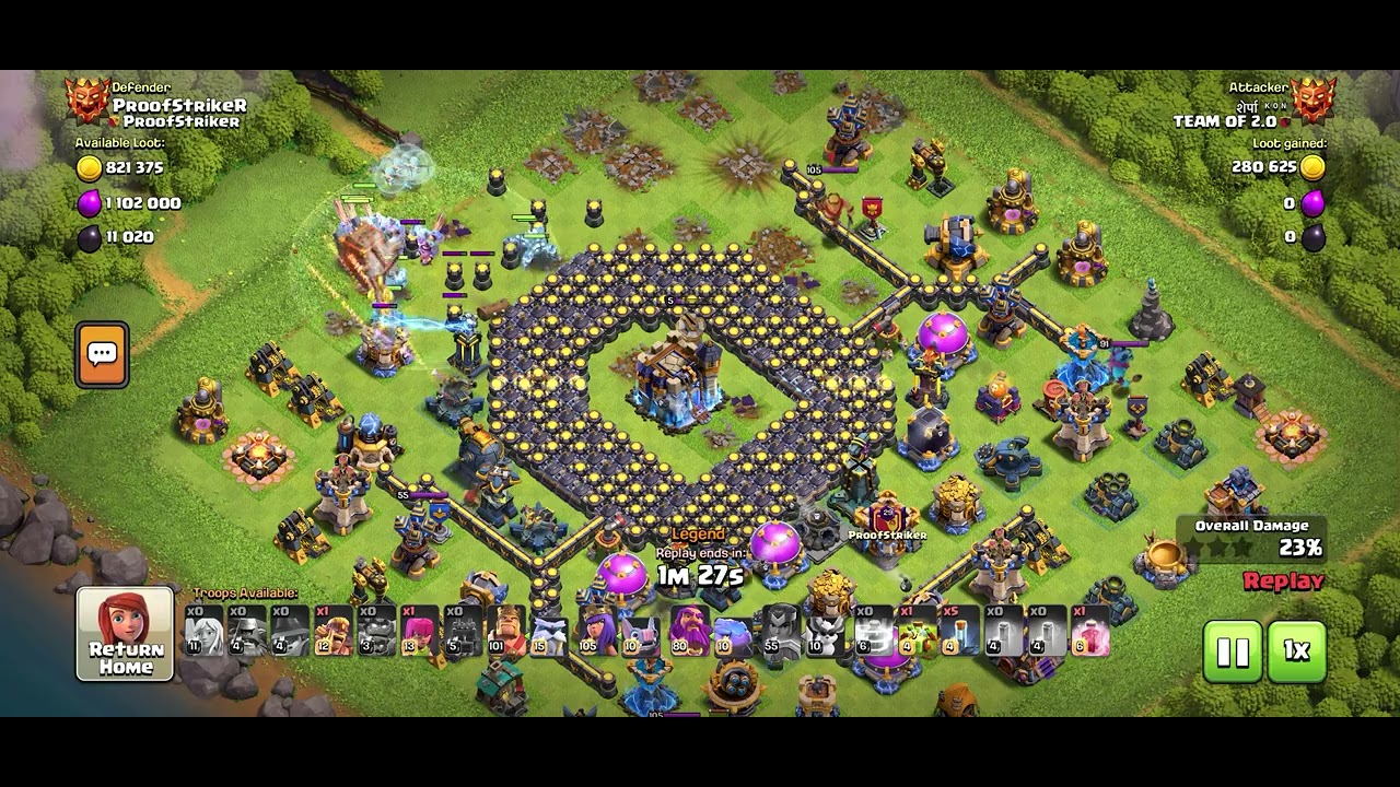 Th18 legend RC charge Thrower attack Overpowered (Clash of Clans)