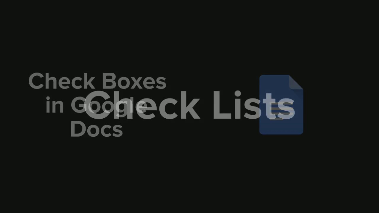 Checklist with Google Docs