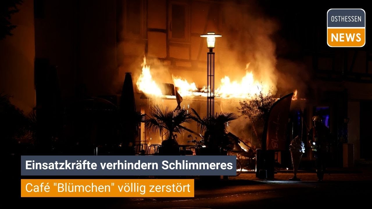 SCHLÜCHTERN: Nachbar bemerkt Flammen - Café 