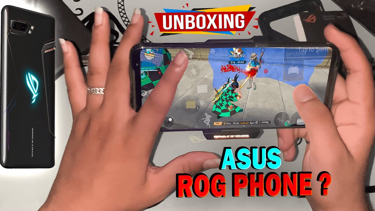 ASUS ROG PHONE UNBOXING 🎁AND HANDCAM 📲 SETTINGS ⚙️ HUD + SENSI + DPI [FREE FIRE HIGHLIGHTS] 😍