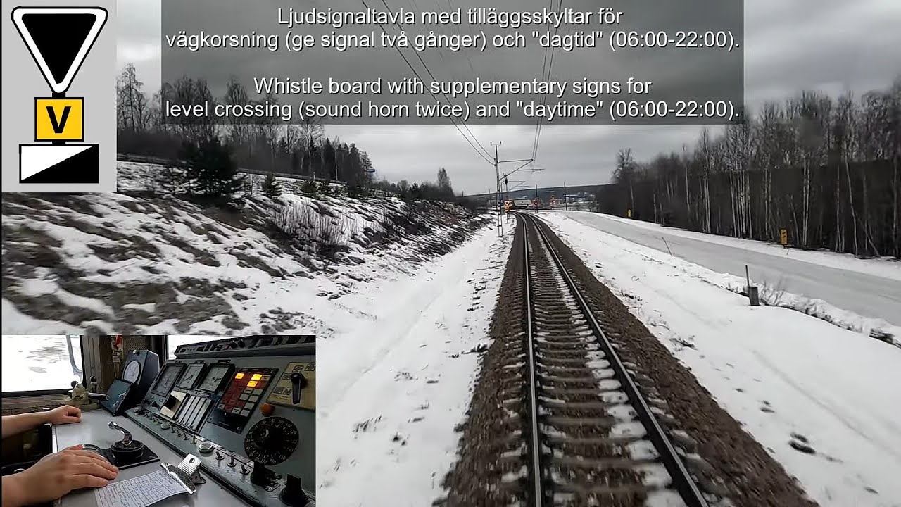 Uppsala-Forsbacka via Krylbo från förarplats / Führerstandsmitfahrt