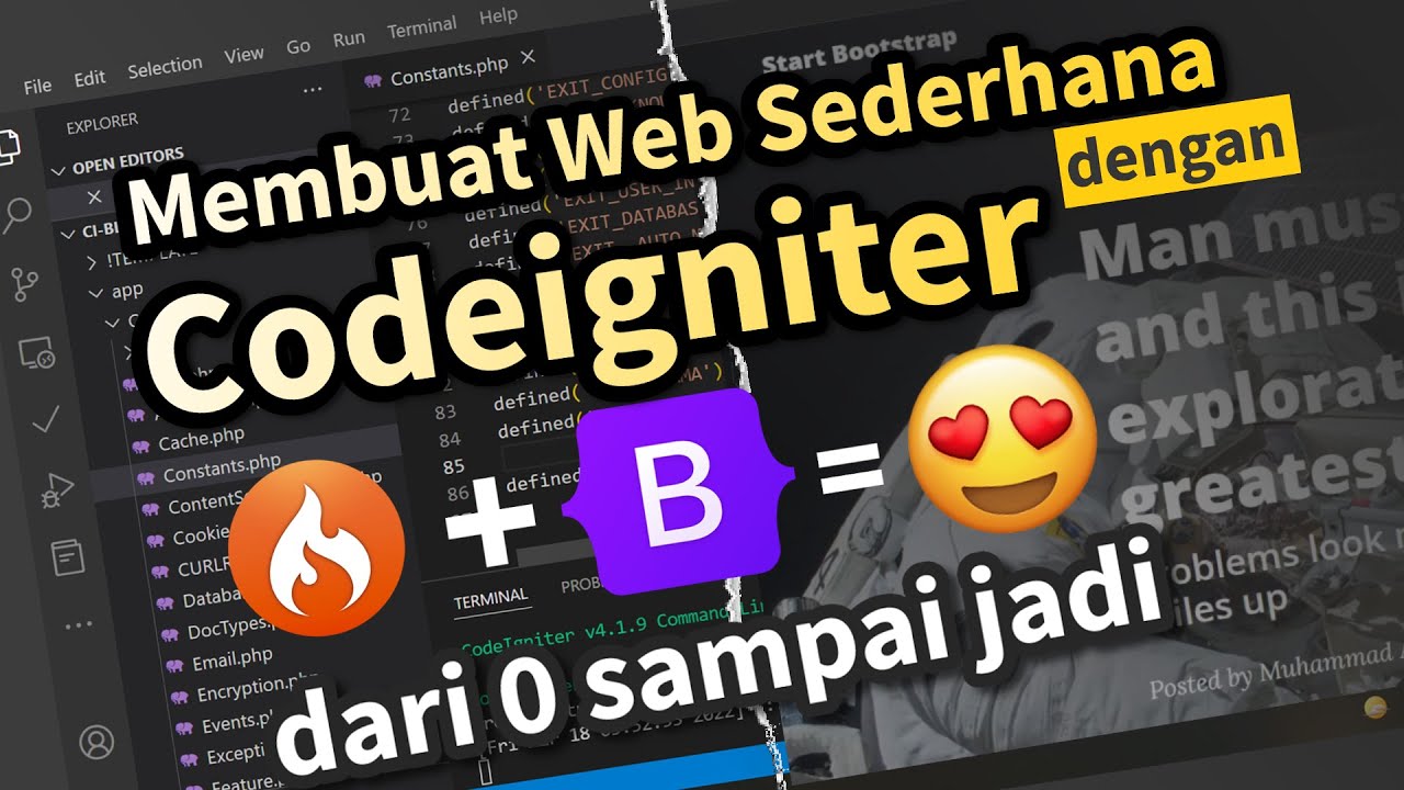 DARI 0 SAMPAI JADI. MEMBUAT WEBSITE SEDERHANA DENGAN CODEIGNITER DAN BOOTSTRAP