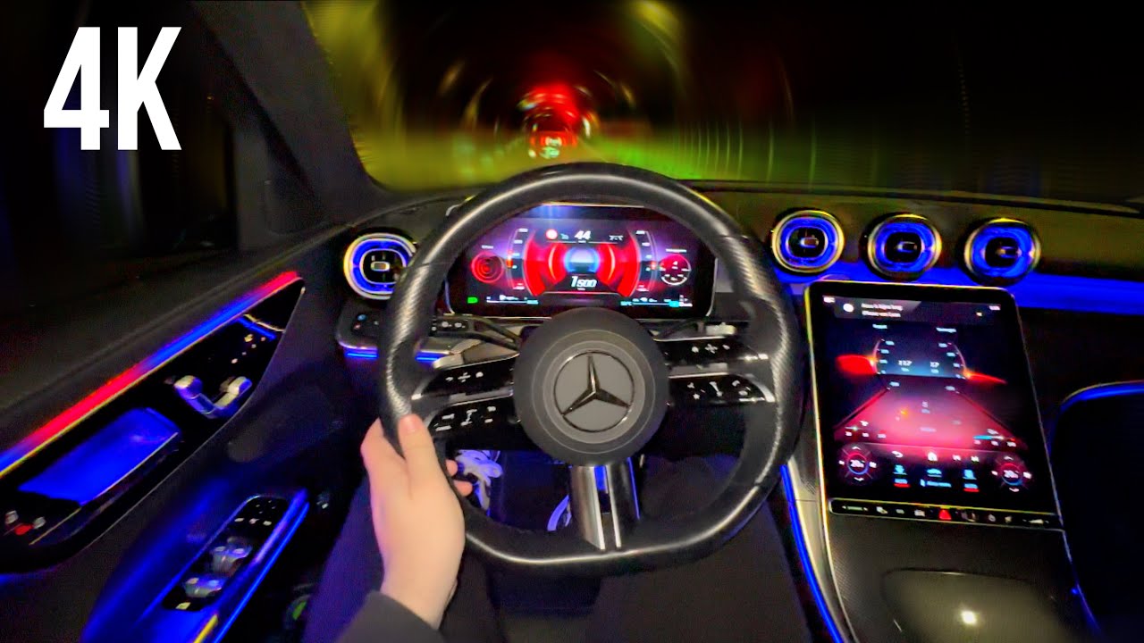 New 2025 Mercedes-Benz C Class 4K Night Drive by StarDrivery (ASMR)