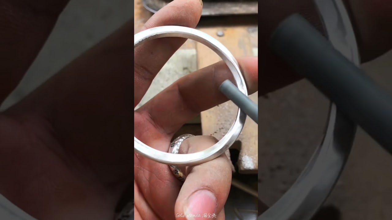 Making a Amazing twisted design platinum Bangle #gold #satisfying #viral #trending #jewellery #craft