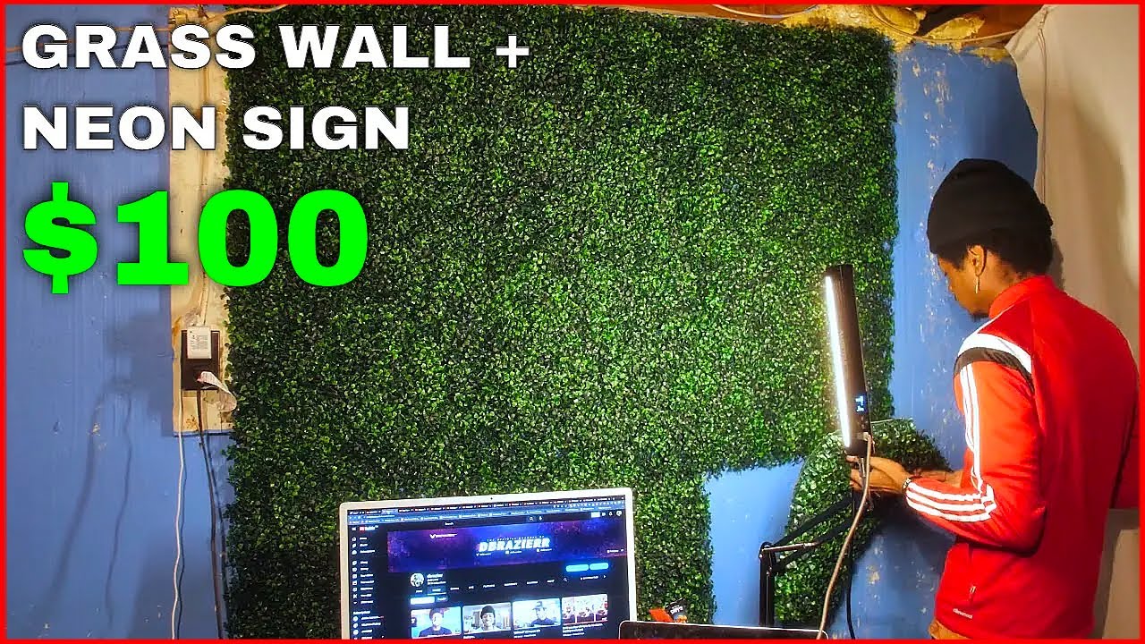 Beginner Content Creator Setup for 2023 - (DIY Grass Wall)