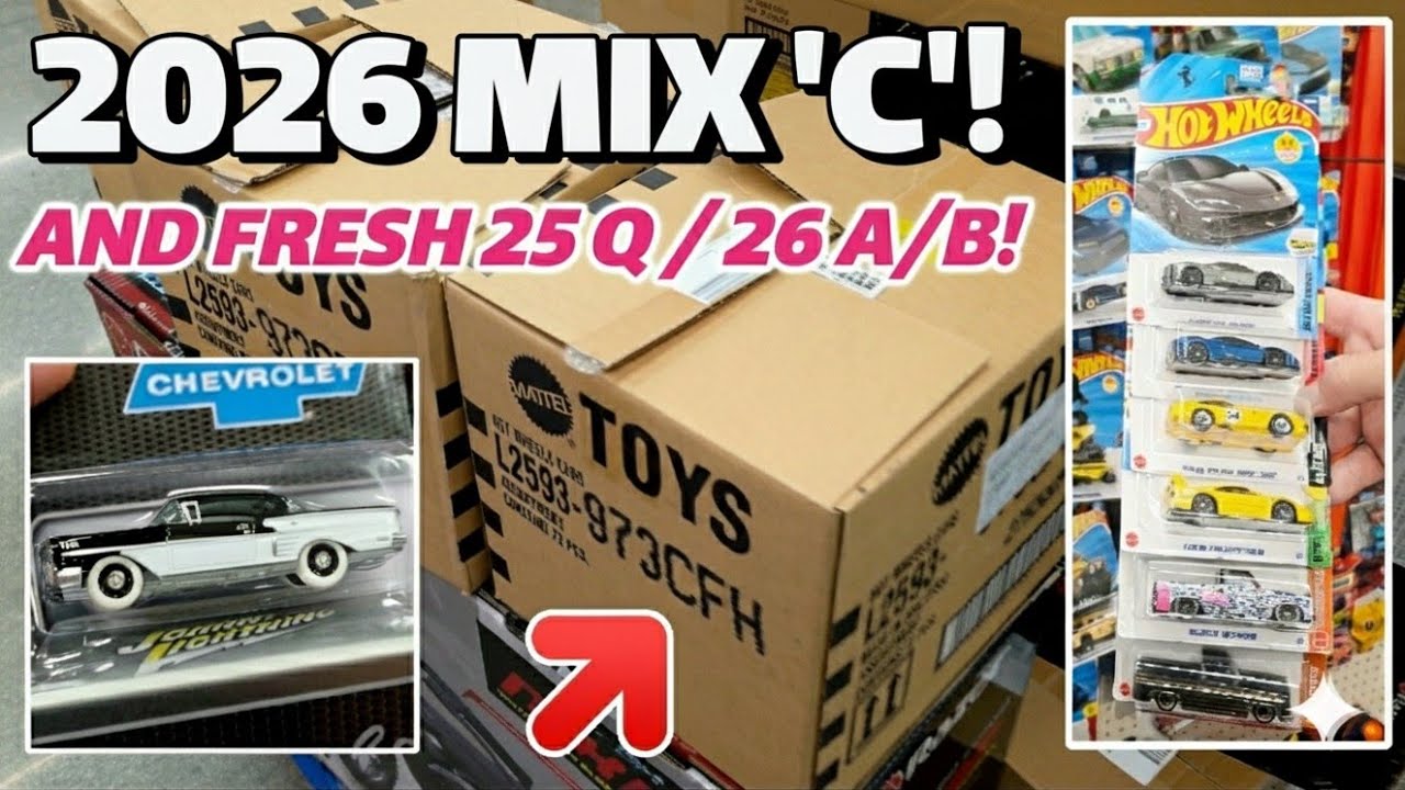 Наконец-то нашли Hot Wheels Mix 'C' 2026 года! Но мы опоздали! Ещё одна White Lightning и многое ...