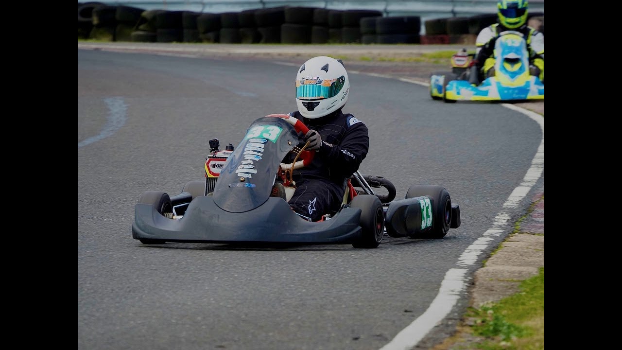 driver pov Clay Pigeon Raceway practice (177 senior rotax)