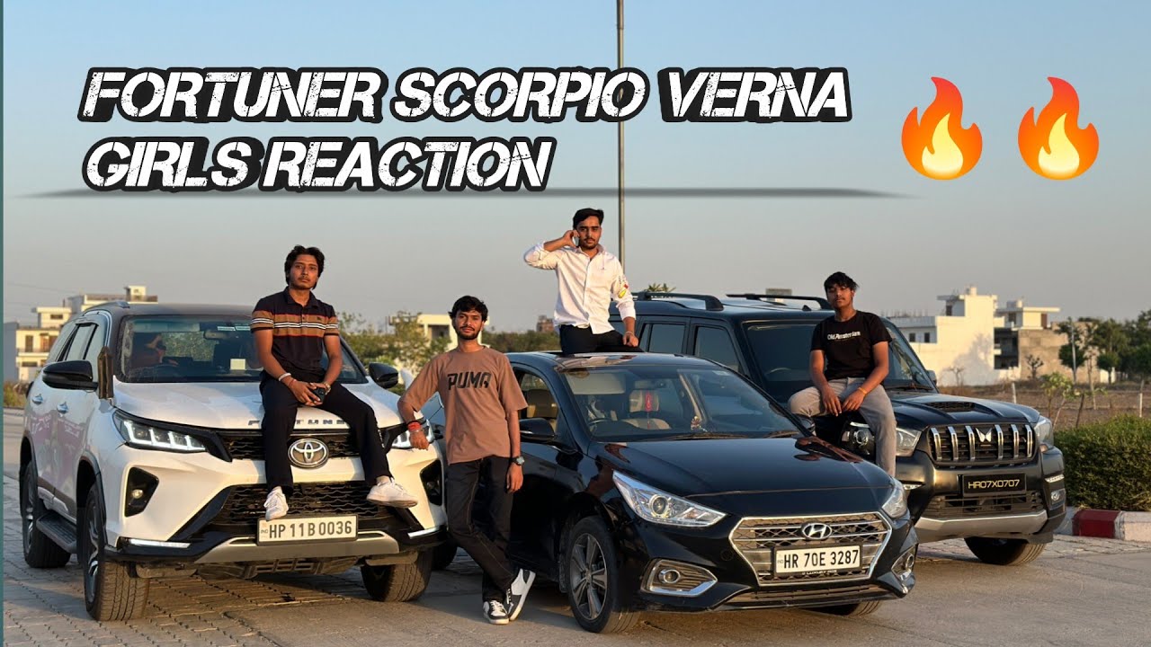 Fortuner vs scorpio public reactions 🔥😎 | legendar vs scorpio girls reaction 🔥🔥