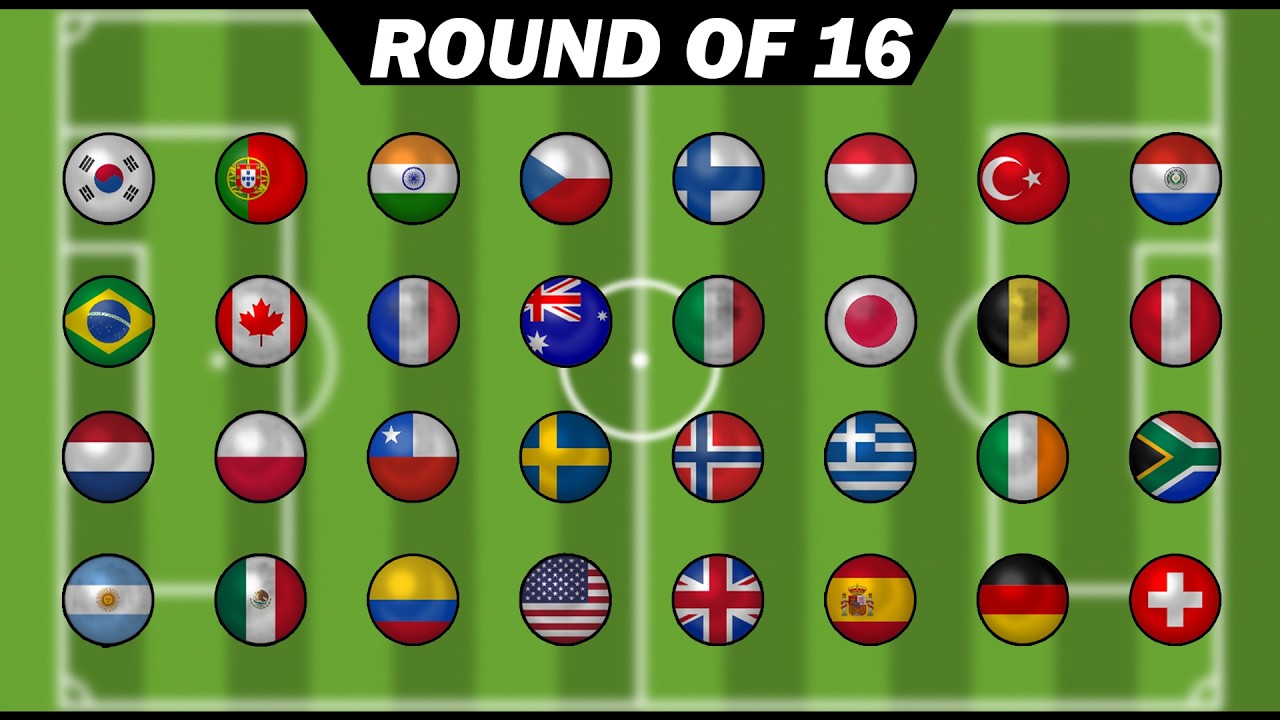 ROUND OF 16 | VIEWERS SPECIAL Countries Football World Cup Tournament | Soccer Marble