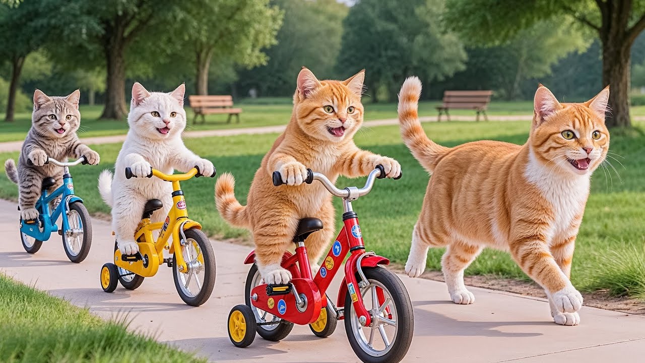 Mama Cat Trims Fur on the Farm and Makes Tiger Hat For Kittens At Home🐾🎩🐯