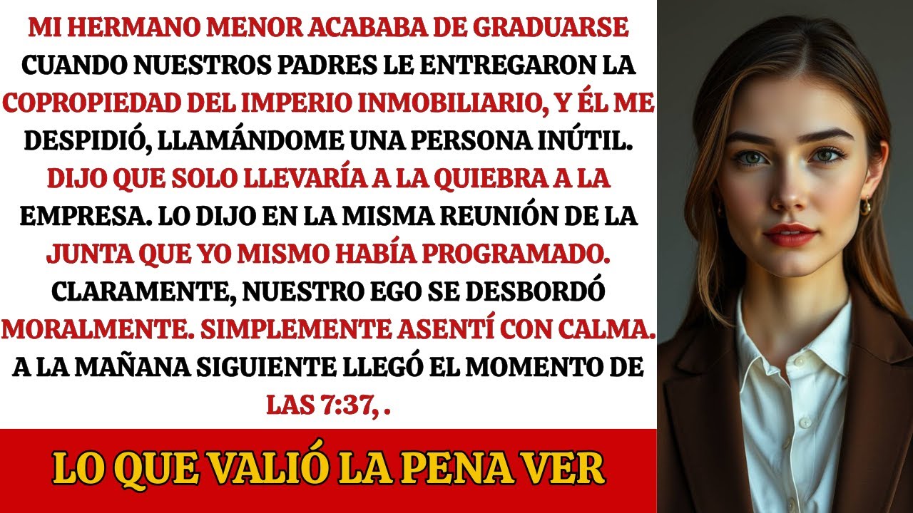 Mi hermano, recién graduado, se convirtió en director ejecutivo gracias a nuestros padres y me......