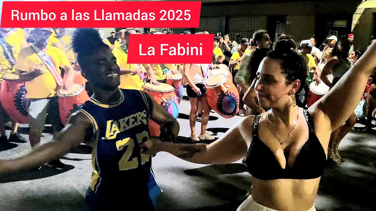 Comparsa La Fabini-Rumbo a las Llamadas 2025. Ensayo por lsla de Flores, Barrio Sur, del 28/01/2025.