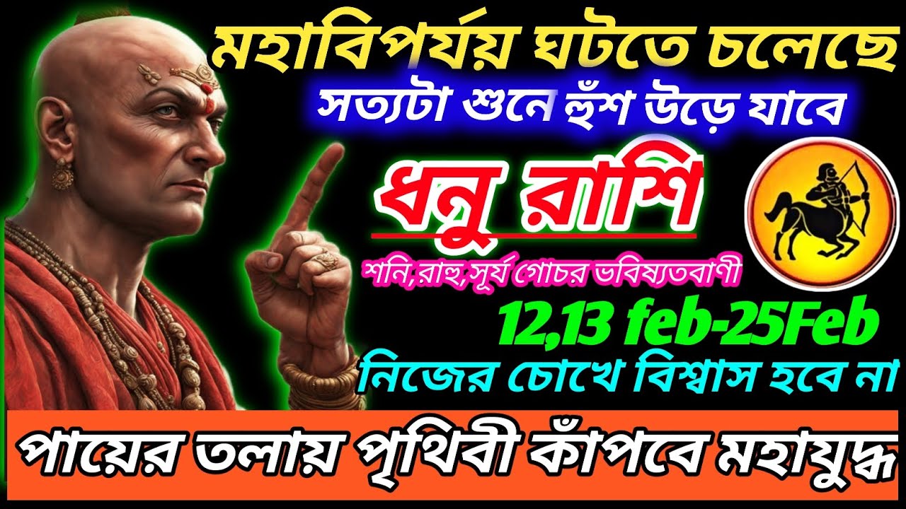 ধনু রাশি 12 ফেব্রুয়ারি 2026 থেকে মহাবিপর্যয় হতে চলেছে ♐ এগুলি ঘটবেই|Dhanu Rashi february 2026