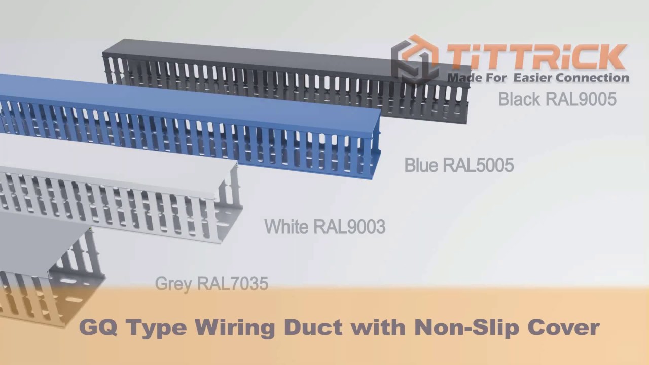 TiTTRiCK PVC Wire Duct Trunking Slotted Solid Perforated Cable Organizer