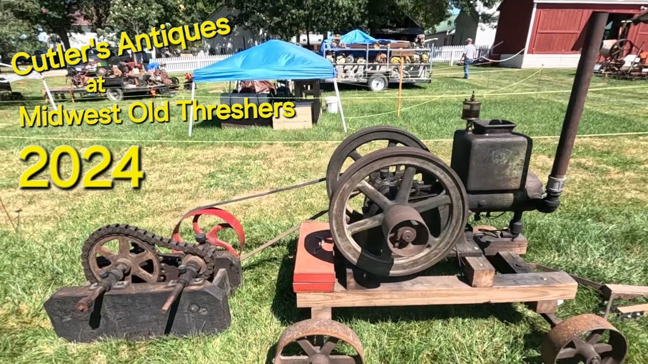 Cutler's Antiques at Midwest Old Threshers 2024. our display and the vehicles we brought.