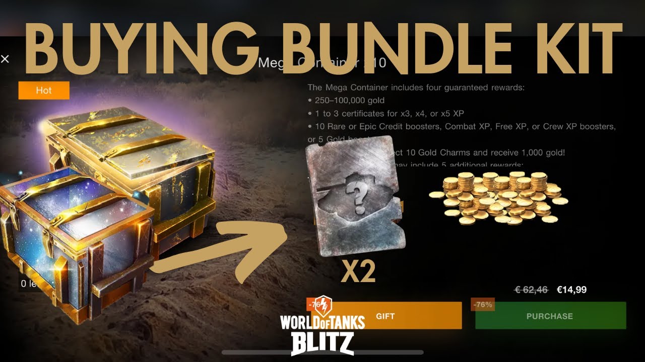 Purchased Awesome & Mega Containers Bundle  | World of Tanks Blitz