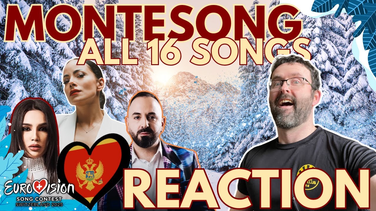 Montesong🇲🇪 All 16 Songs REACTION | Montenegro | Eurovision 2025 #eurovision2025