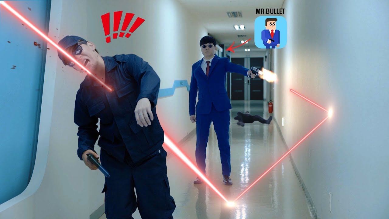 권총 하나로 수십명 학살하기 (Mr.Bullet 실사판) ll 티바이러스