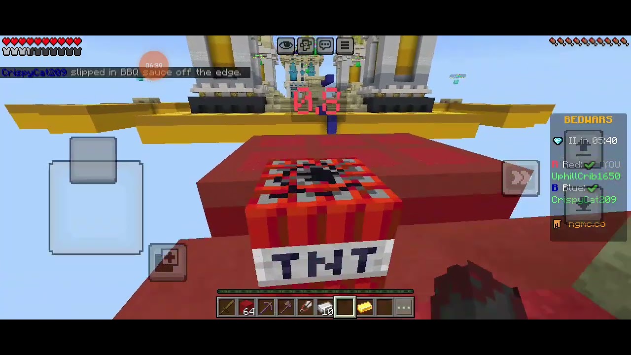 Minecraft bedwars TNT and fireball скок
