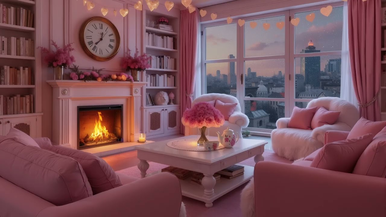 ❤️ Beautiful Romantic Piano Music for Relaxing ❄️Calm Piano & Cozy Fireplace Sounds